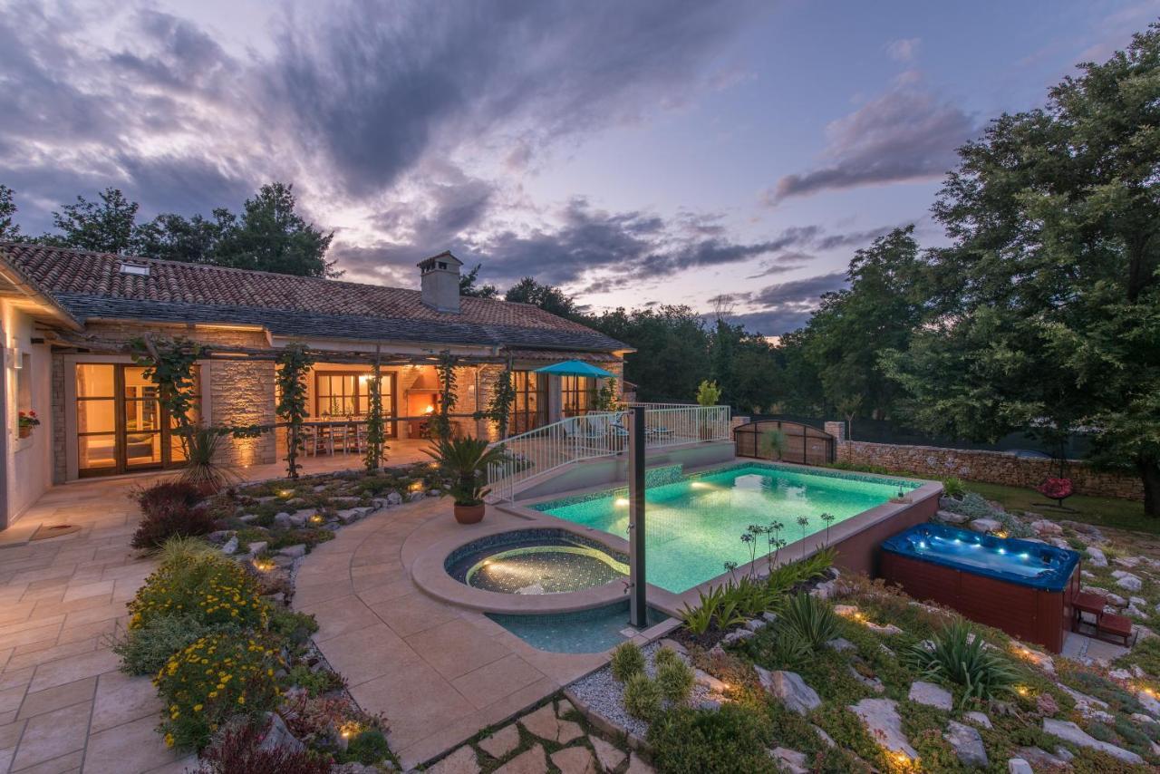 Family Villa Lipica With Private Pool And Jacuzzi 帕津 外观 照片