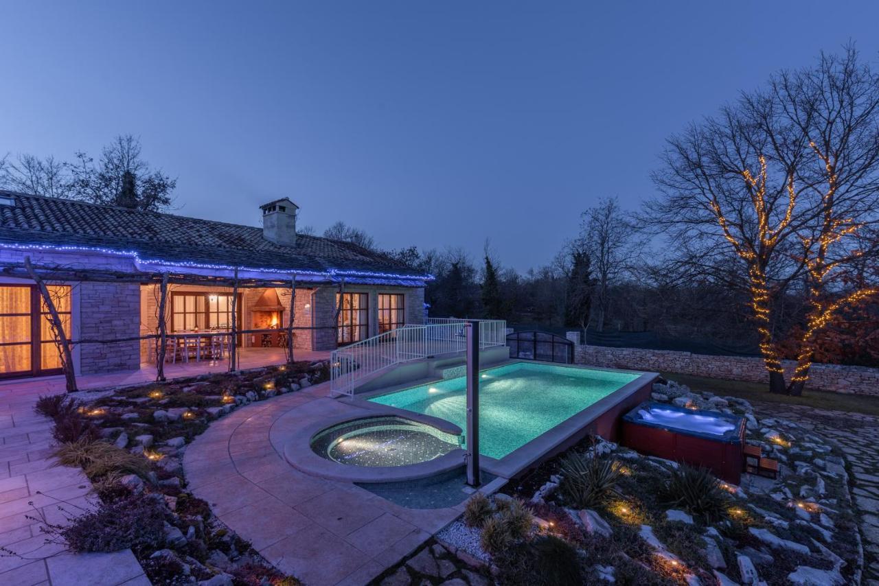 Family Villa Lipica With Private Pool And Jacuzzi 帕津 外观 照片